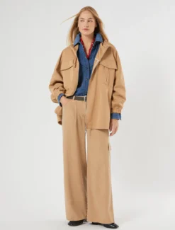 Pantaloni in tencel e cotone - BISCOTTO