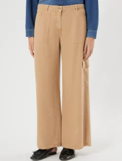 Pantaloni in tencel e cotone - BISCOTTO