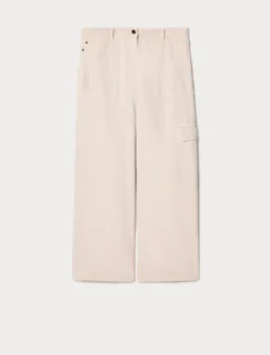 Pantaloni in tencel e cotone - ROSA ANTICO