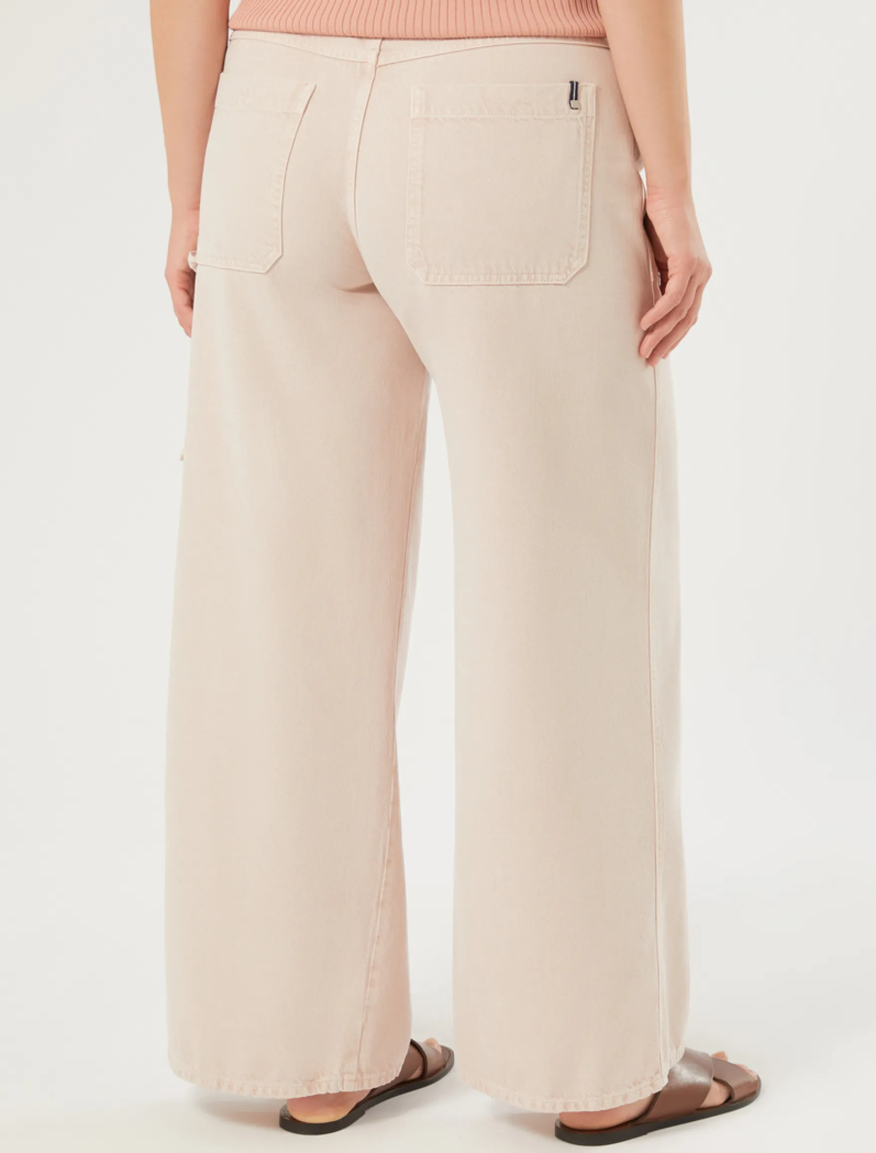 Pantaloni in tencel e cotone - ROSA ANTICO