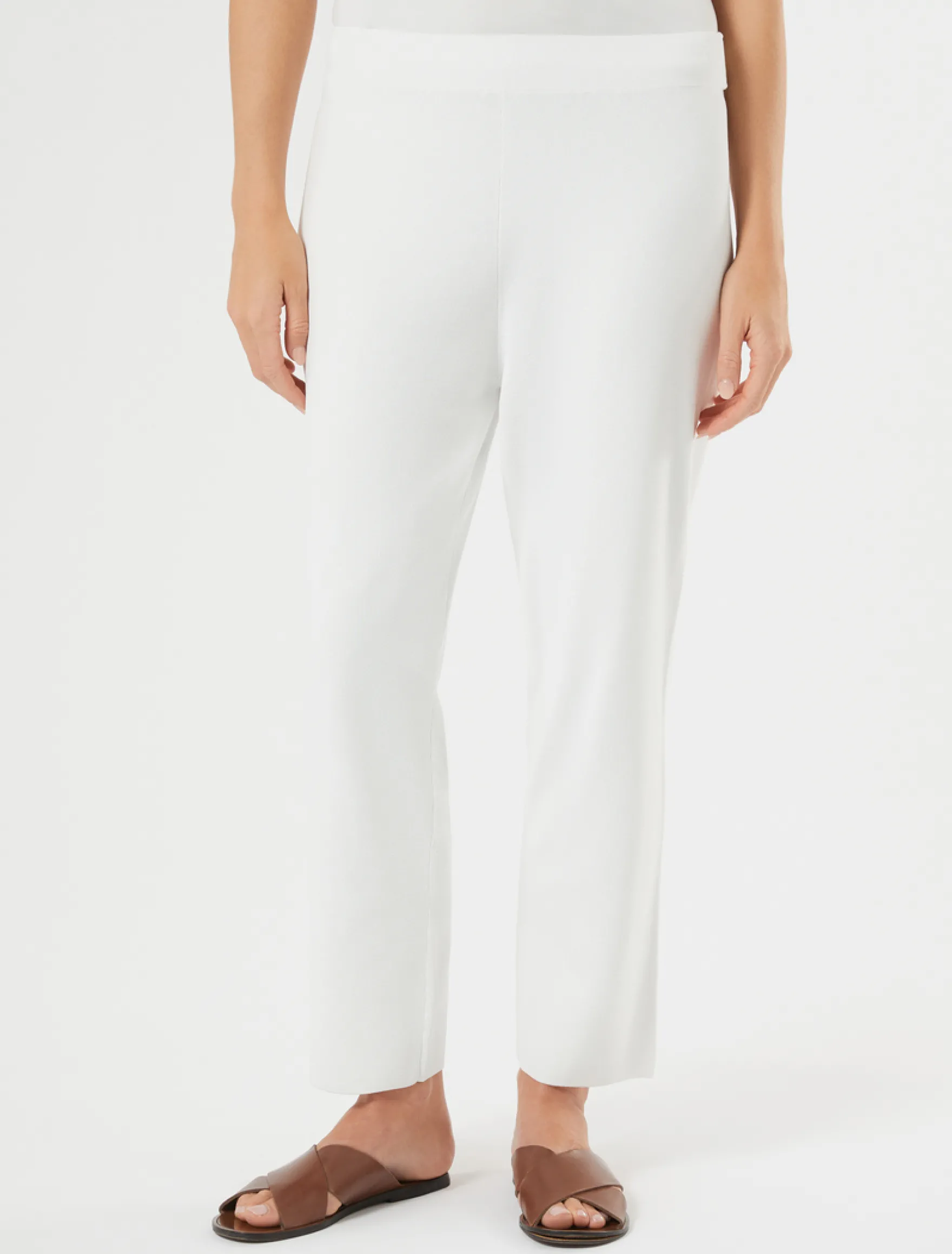 Pantaloni in viscosa stretch - BIANCO