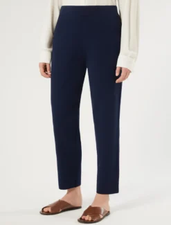 Pantaloni in viscosa stretch - BLU NOTTE