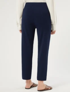 Pantaloni in viscosa stretch - BLU NOTTE