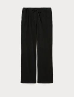 Pantaloni jogging in felpa denim - NERO