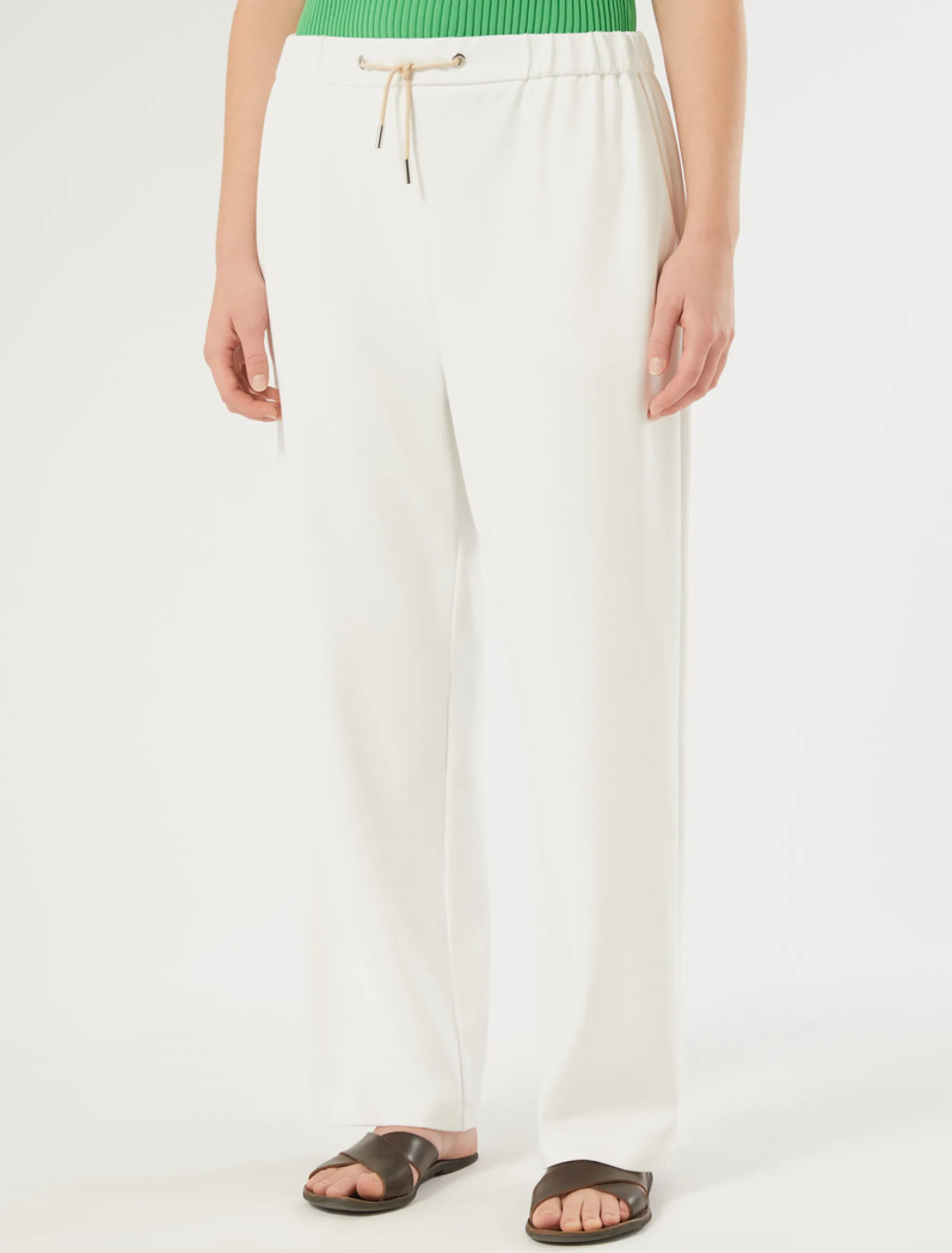 Pantaloni jogging in jersey - BIANCO