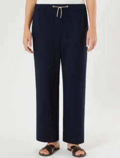 Pantaloni jogging in jersey - BLU NOTTE