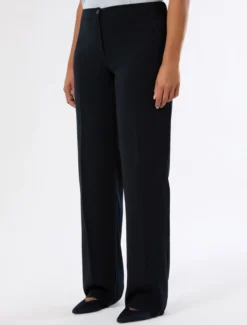 Pantaloni regular in cady stretch - BLU MARINO
