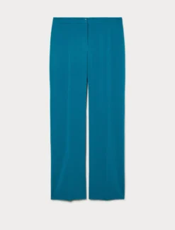 Pantaloni regular in cady stretch - PETROLIO