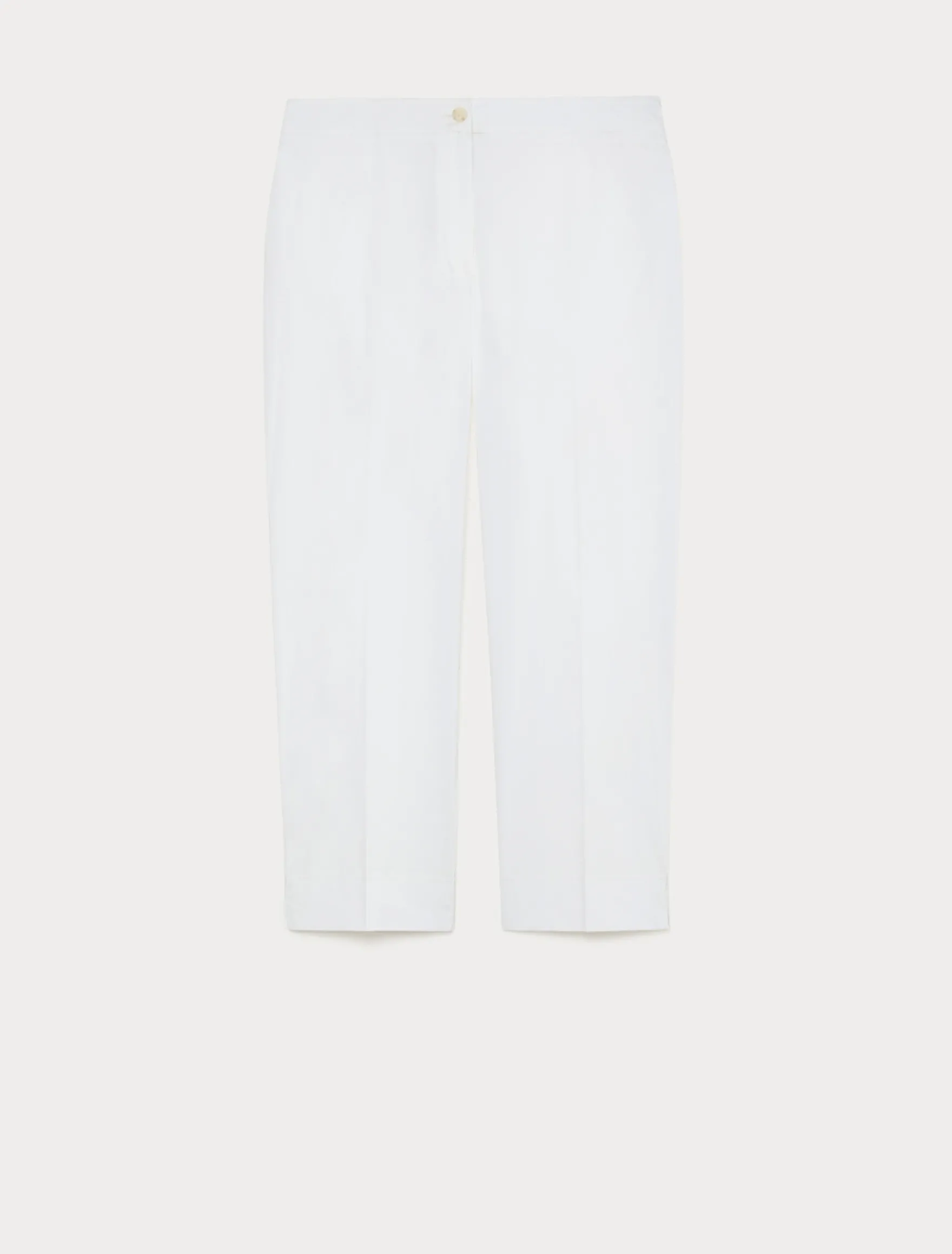Pantaloni slim fit in cotone e nylon - BIANCO