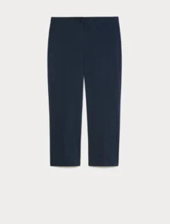 Pantaloni slim fit in cotone e nylon - BLU MARINO