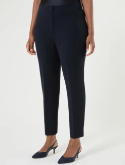 Pantaloni slim in cady - BLU NOTTE