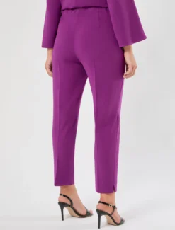 Pantaloni slim in cady - FUXIA VIOLA