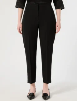 Pantaloni slim in cady - NERO