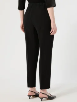 Pantaloni slim in cady - NERO