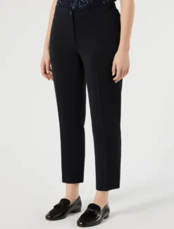 Pantaloni slim in cady stretch - BLU MARINO