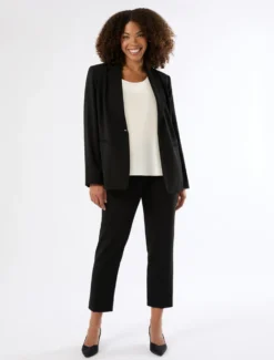 Pantaloni slim in cady stretch - NERO