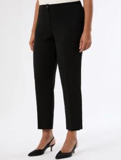 Pantaloni slim in cady stretch - NERO