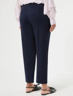 Pantaloni slim in jersey - BLU NOTTE