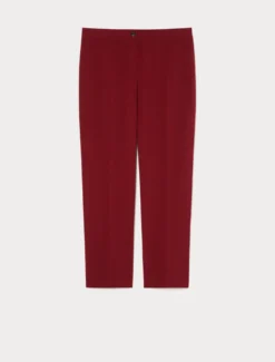 Pantaloni slim in stuoia mélange - BORDEAUX