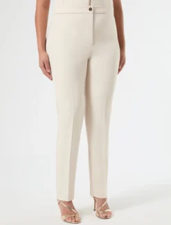 Pantaloni slim in tessuto diagonale - ALBINO