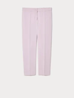 Pantaloni slim in tessuto fluido - LAVANDA