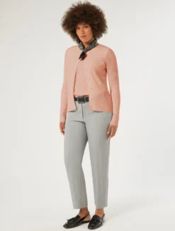 Pantaloni slim in twill - GRIGIO MEDIO