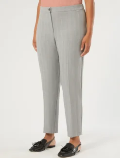 Pantaloni slim in twill - GRIGIO MEDIO