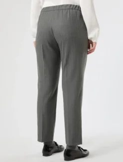 Pantaloni slim in twill - GRIGIO MEDIO