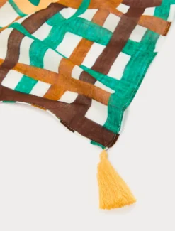 Pareo in mussola di cotone - VERDE
