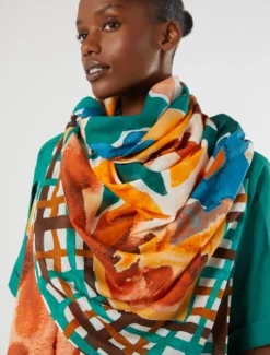 Pareo in mussola di cotone - VERDE
