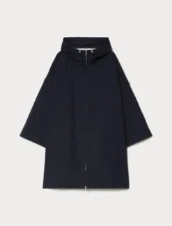 Parka in microtwill antigoccia - BLU NOTTE