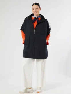 Parka in microtwill antigoccia - BLU NOTTE