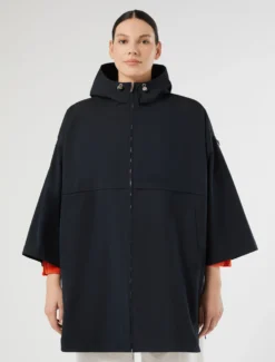 Parka in microtwill antigoccia - BLU NOTTE