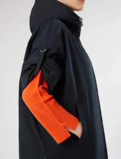 Parka in microtwill antigoccia - BLU NOTTE