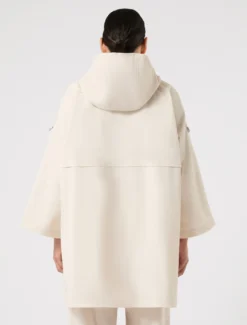 Parka in microtwill antigoccia - ECRU