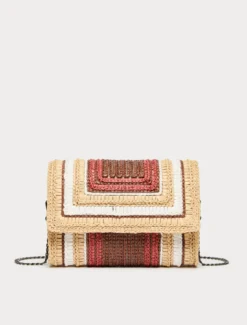 Pochette in rafia - MATTONE ROSSO