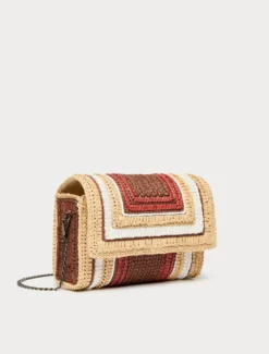 Pochette in rafia - MATTONE ROSSO