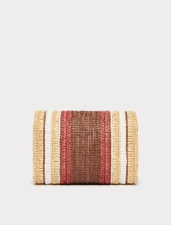 Pochette in rafia - MATTONE ROSSO