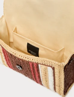 Pochette in rafia - MATTONE ROSSO