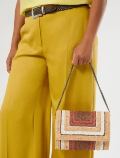 Pochette in rafia - MATTONE ROSSO