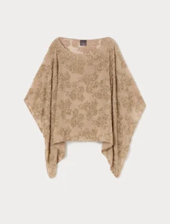 Poncho in chiffon - TORTORA