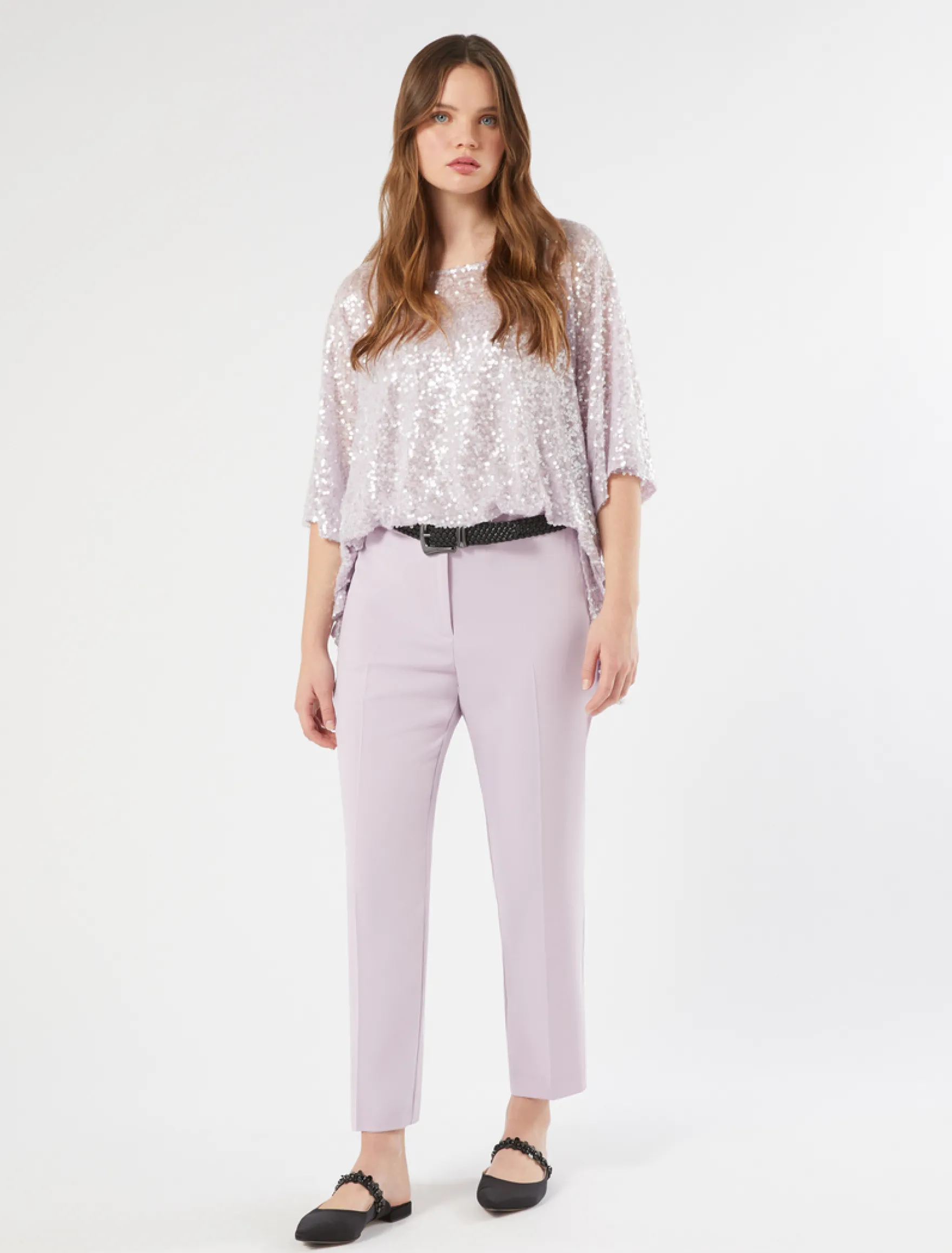 Poncho in paillettes - LAVANDA