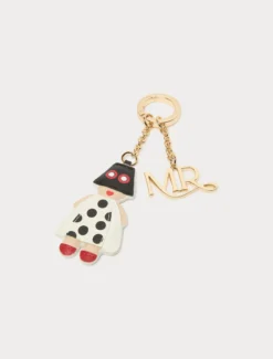 Portachiavi charms con logo - NERO