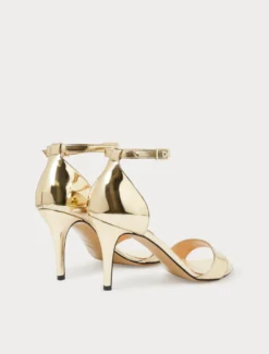 Sandali effetto specchio - BEIGE ORO