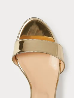 Sandali effetto specchio - BEIGE ORO