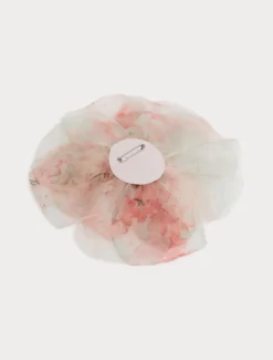 Spilla a fiore in organza - ROSA