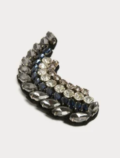 Spilla con strass - BIANCO