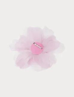 Spilla in organza di seta - LAVANDA