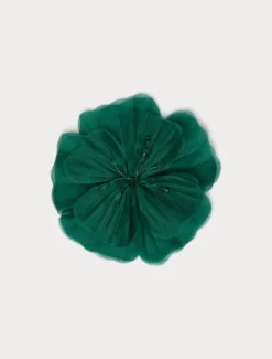 Spilla in organza di seta - VERDE