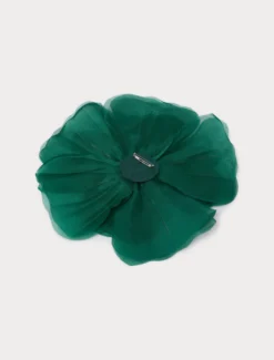 Spilla in organza di seta - VERDE